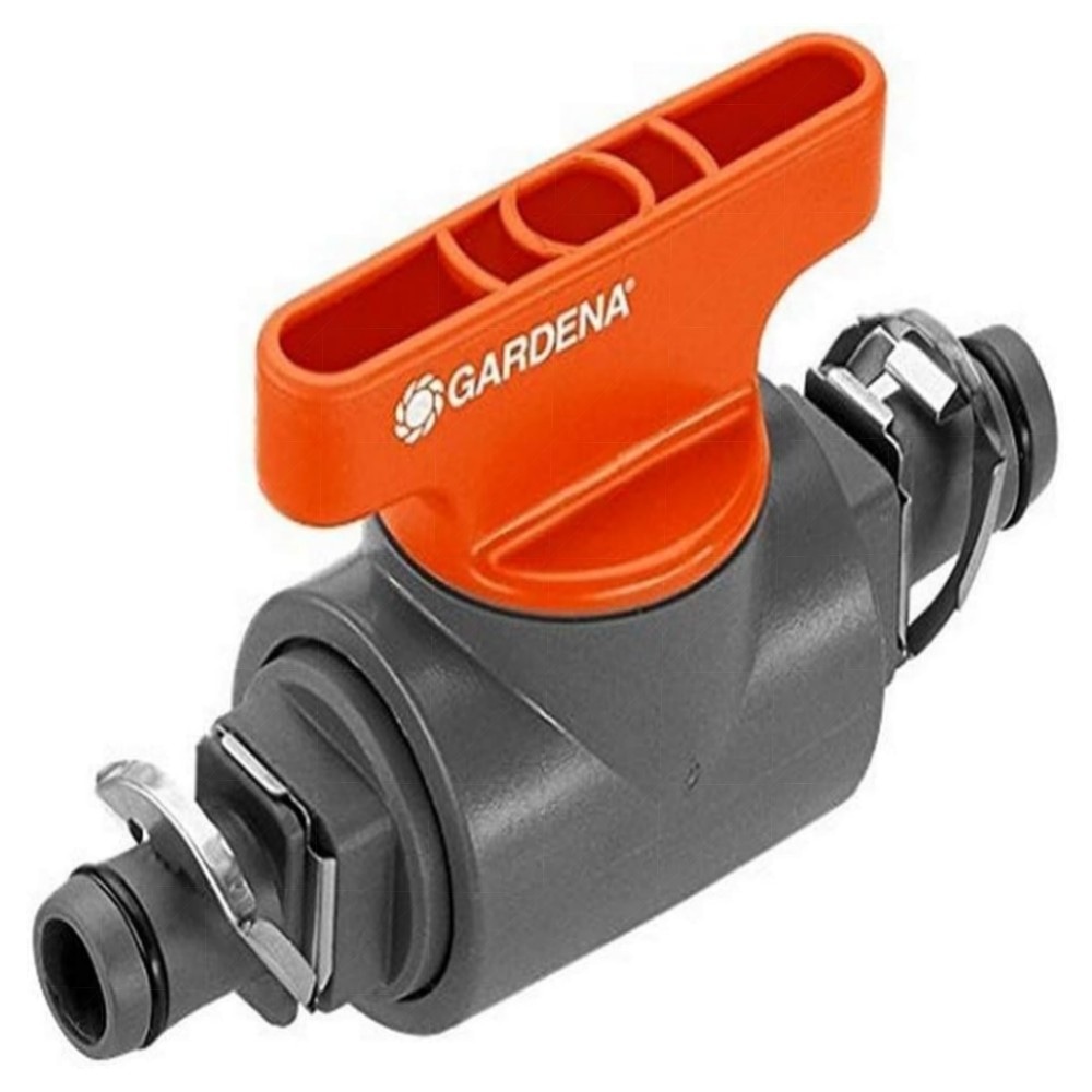 GARDENA 13 mm Absperrventil Quick & Easy – hochwertiges Stecksystem, robustes Kunststoff-Messing für automatische Bewässerung