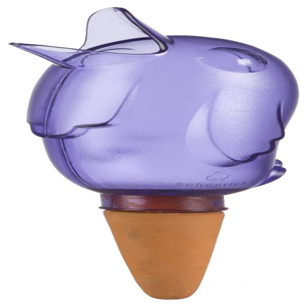 Scheurich Bördy M Wasserspender 220 ml – 8er Set Klar, UV-beständiger Kunststoff mit Tonfuß für Zimmer- & Gartenpflanzen