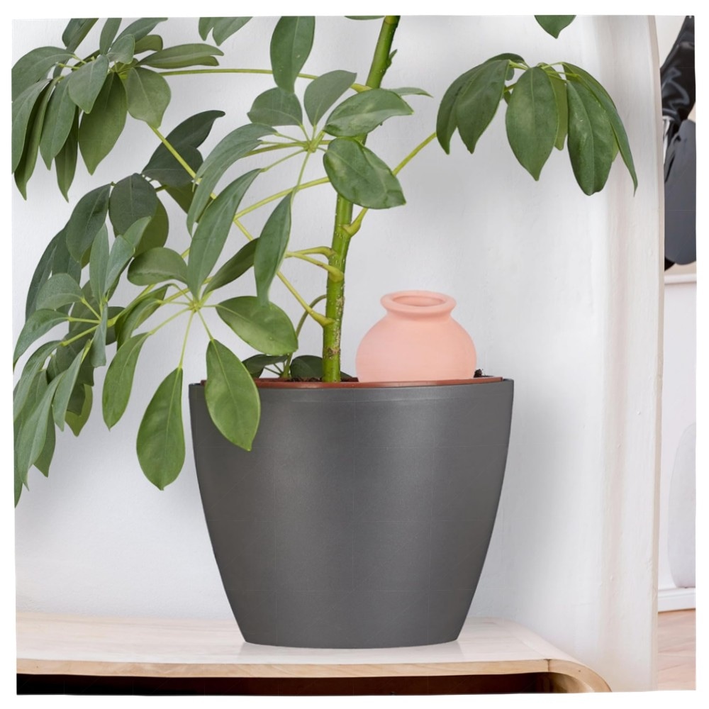 Tonkegel Bewässerung 4er Set – Terrakotta Gießkegel für Zimmerpflanzen & Balkonkästen, keramisch, 12×6 cm, automatische Pflanzenbewässerung