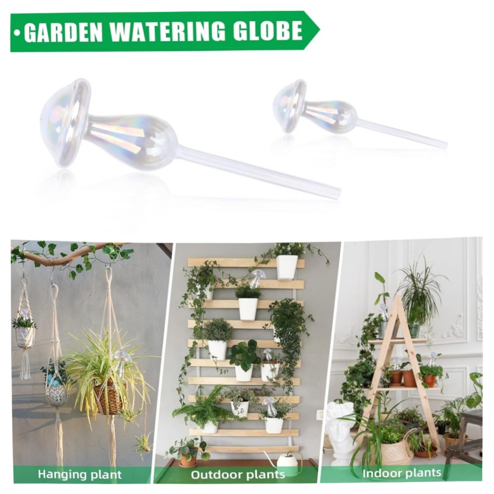 Pflanzenbewässerungskugeln 6er-Set aus Klarglas – selbstbewässernde Tropf-Birnen (3 groß 3 klein), langlebig & dekorativ für Topf- und Balkonpflanzen