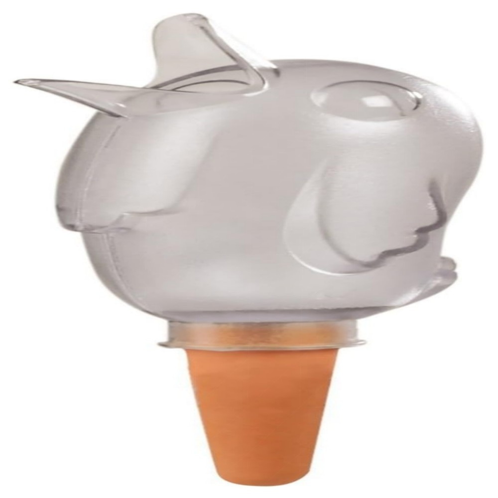 Scheurich Bördy M Wasserspender 220 ml – 8er Set Klar, UV-beständiger Kunststoff mit Tonfuß für Zimmer- & Gartenpflanzen