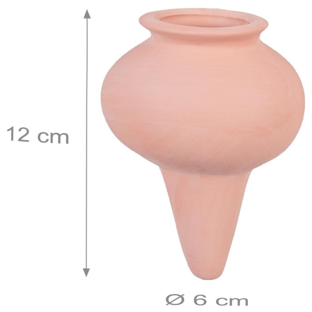 Tonkegel Bewässerung 4er Set – Terrakotta Gießkegel für Zimmerpflanzen & Balkonkästen, keramisch, 12×6 cm, automatische Pflanzenbewässerung