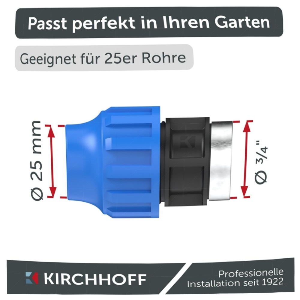 Kirchhoff Übergangsstück 25 mm x 3/4\