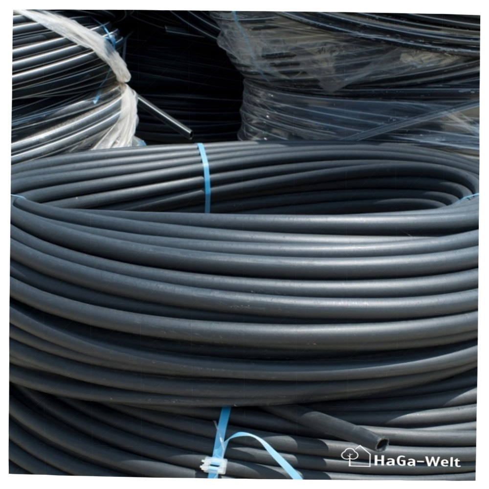 HaGa PE-Rohr 32 mm x 1,9 mm – 10 m schwarz | UV-beständig, 6 bar Druck & flexible Gartenbewässerung
