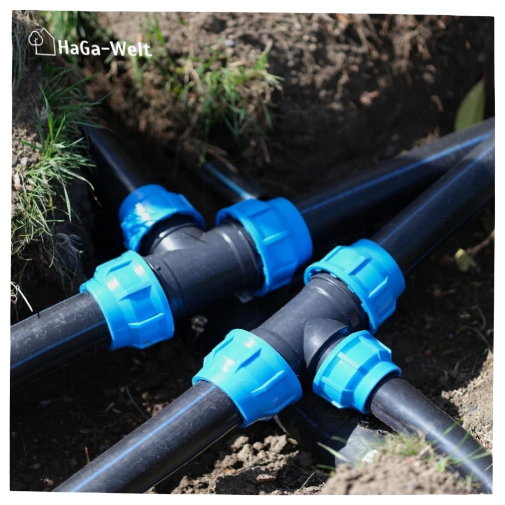 HaGa PE-Rohr 32 mm x 1,9 mm – 10 m schwarz | UV-beständig, 6 bar Druck & flexible Gartenbewässerung