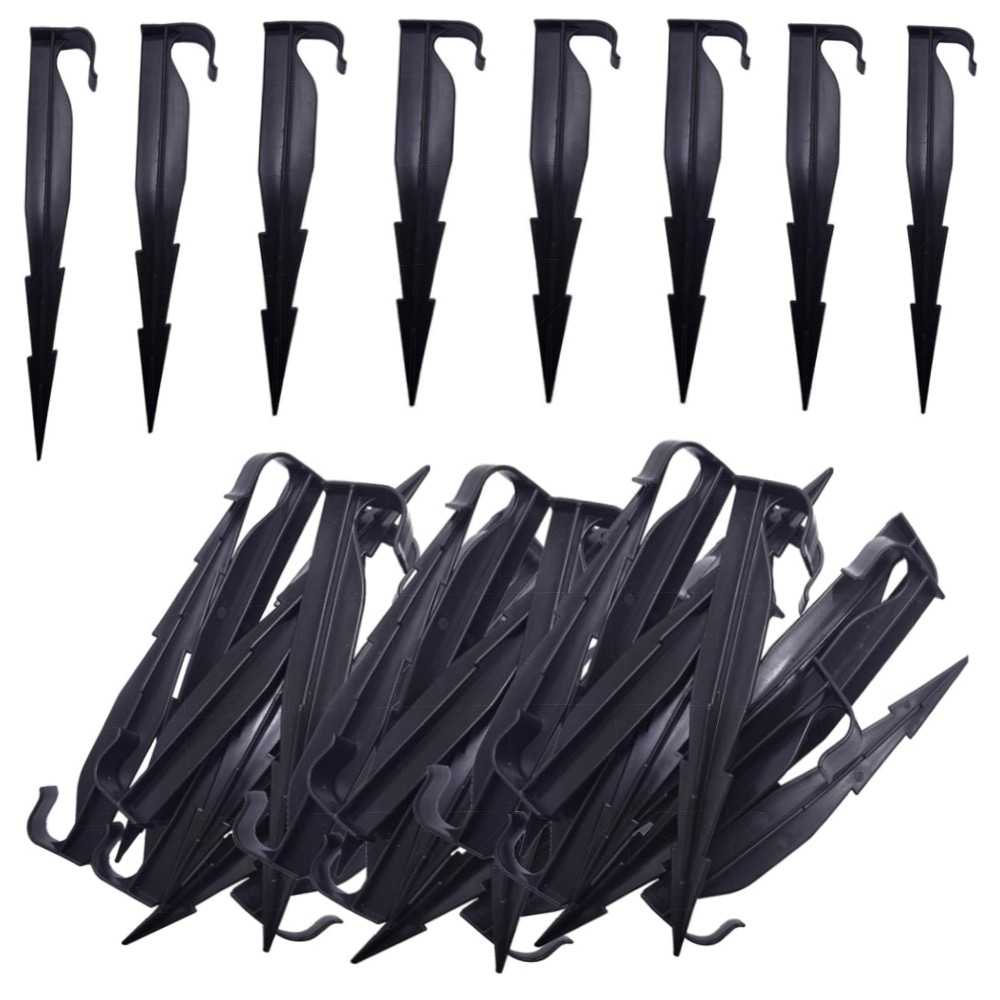 16 mm PE Tropfrohr-Halteanker, 100er Set – hochwertige Kunststoff-Pfähle zur Sicherung von Bewässerungs- und Tropfschläuchen im Garten