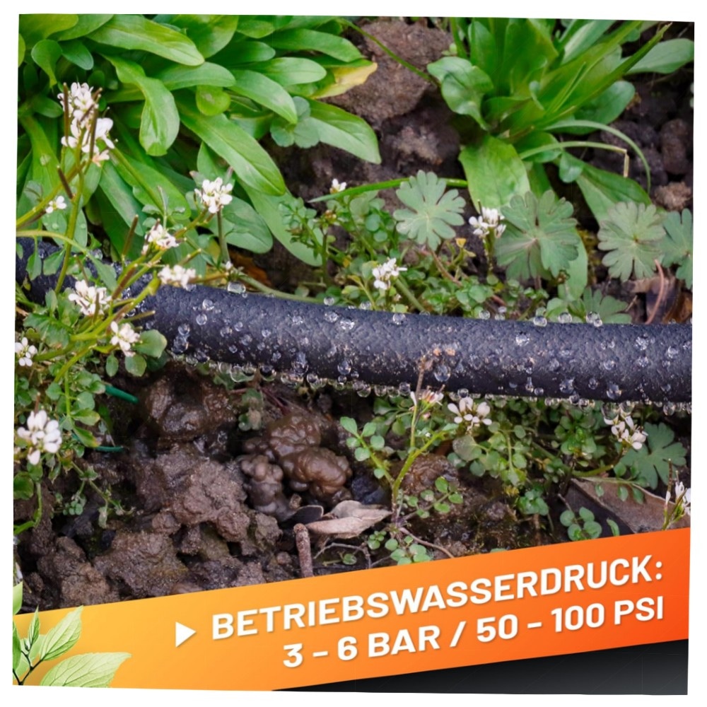 Perlschlauch Tropfschlauch 15,24 m – GRÜNTEK UV- & Algen-geschützt, 1/2\