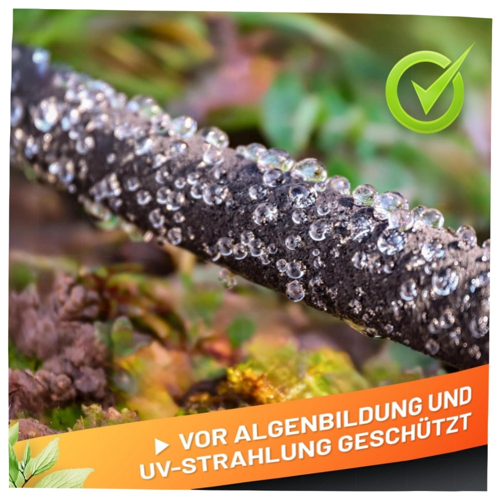 Perlschlauch Tropfschlauch 15,24 m – GRÜNTEK UV- & Algen-geschützt, 1/2\