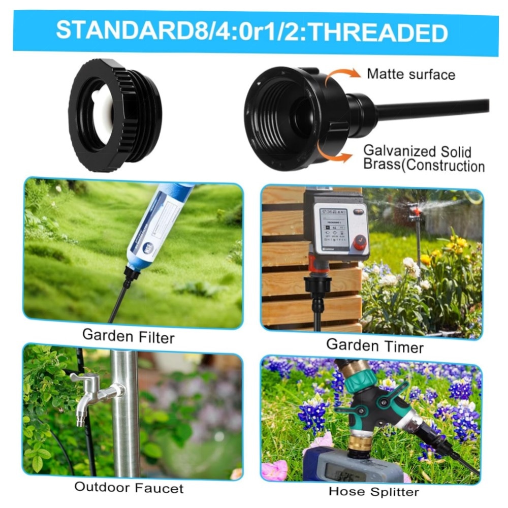 18 m Nebel-Sprühsystem für Garten – Misting Cooling System mit 21 Metalldüsen, UV-beständiger PE-Schlauch, energiearm & einfache Montage