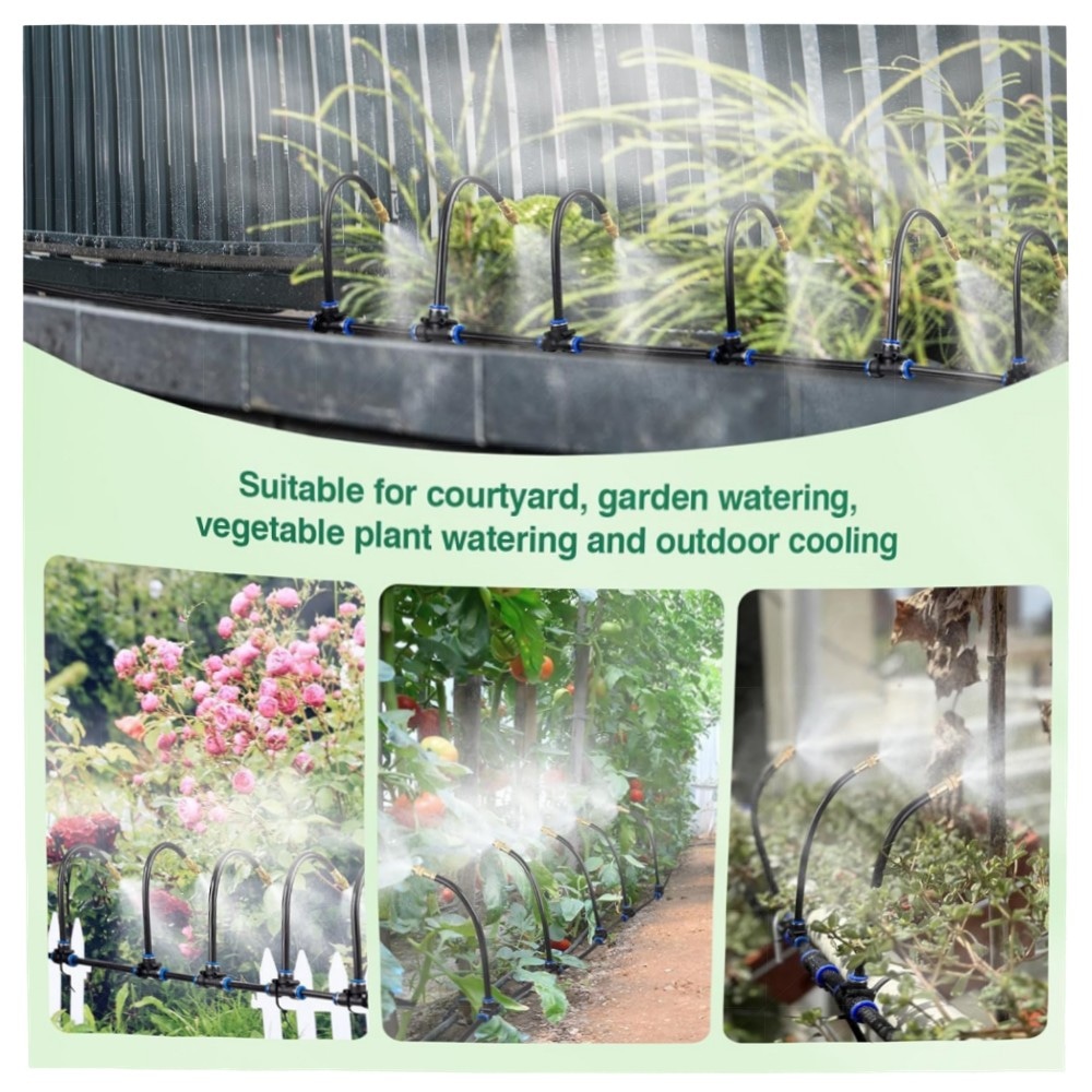 Bewässerungssystem Garten 360° flexibel – Automatisches Tropf-Gartenbewässerungssystem, 10m Schlauch mit Messingdüsen, wassersparend & langlebig