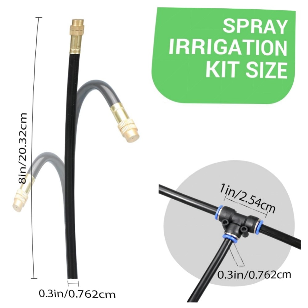 360° Flexibles Garten-Nebelsprühsystem (20 m) – Bewässerungs-Set mit 20 Messingdüsen, Schnellverbinder & Zaunbefestigung, wassersparend & hitzebeständig