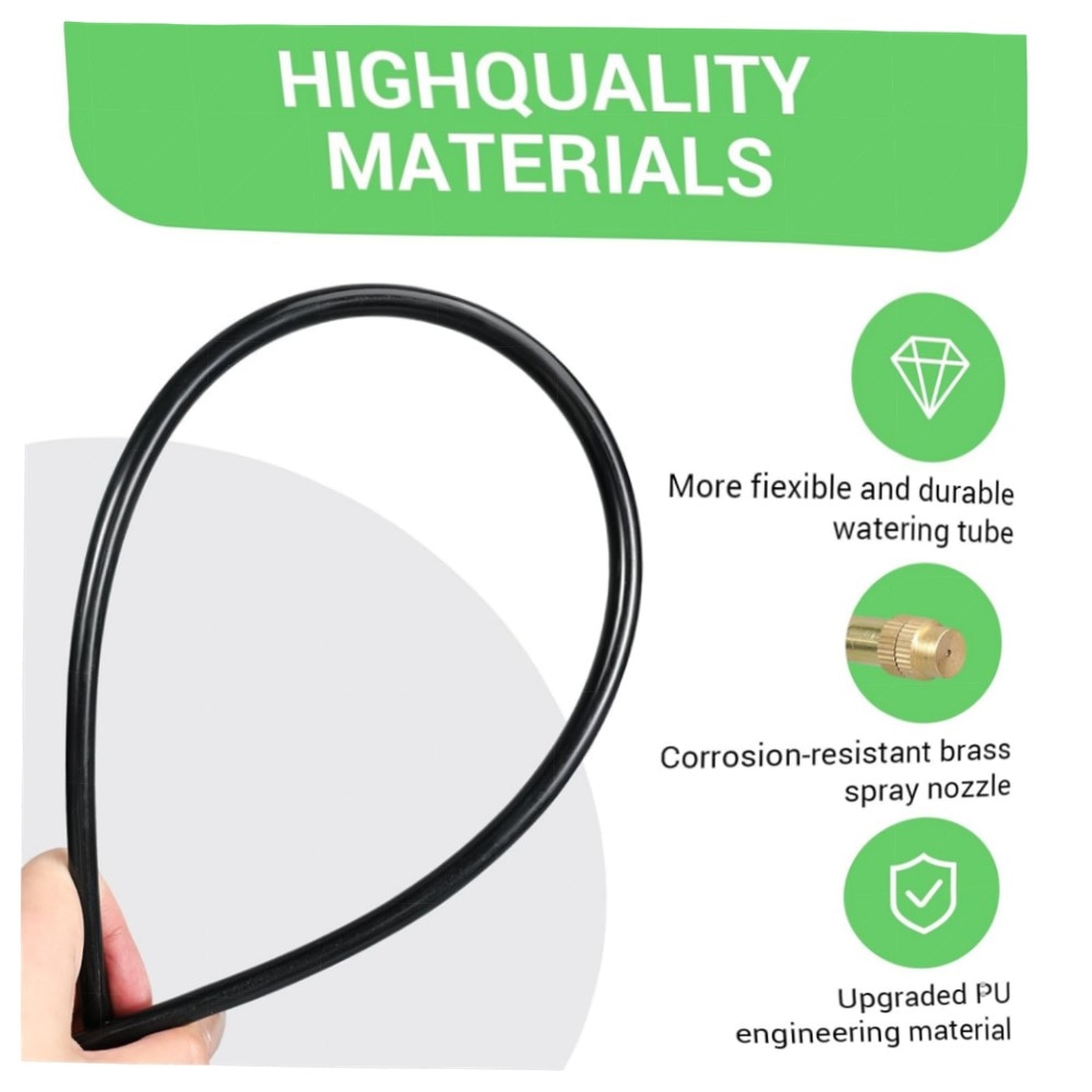 360° Flexibles Garten-Nebelsprühsystem (20 m) – Bewässerungs-Set mit 20 Messingdüsen, Schnellverbinder & Zaunbefestigung, wassersparend & hitzebeständig