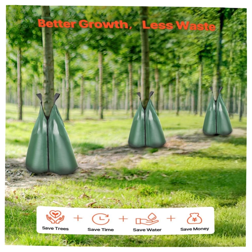 Baumbewässerungsbeutel 3er-Set 75 L – langsam abgebendes Bewässerungssystem aus robustem PVC, reißfest mit Reißverschluss für neu gepflanzte Bäume