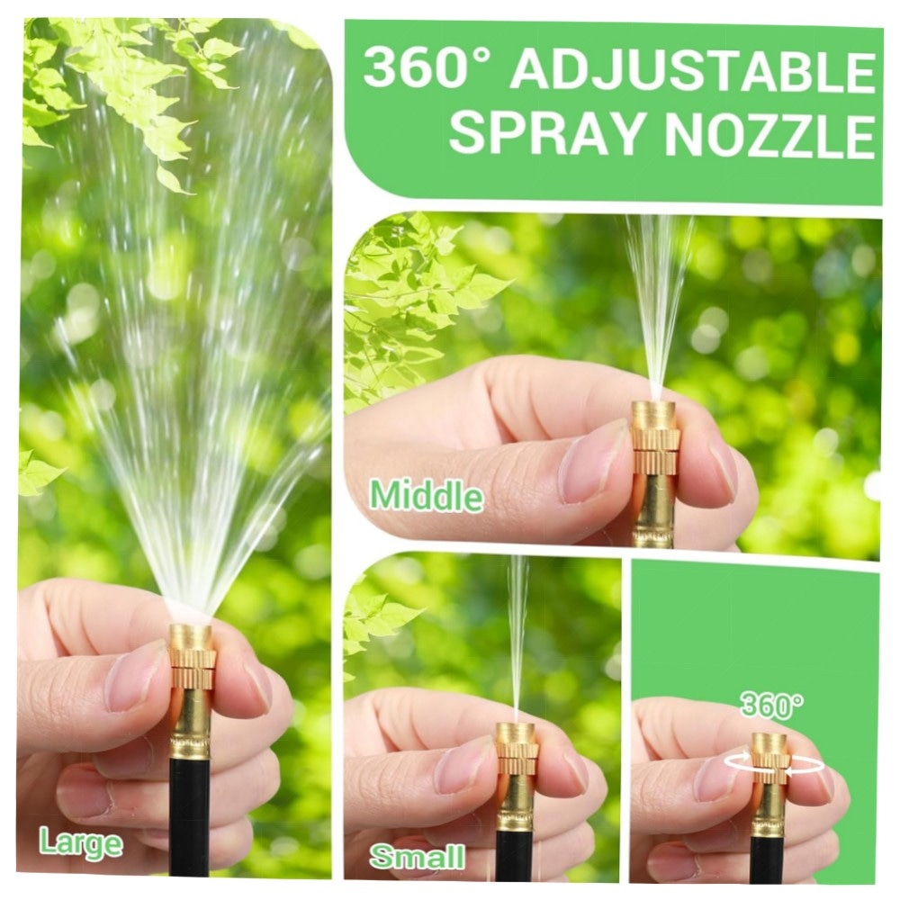 360° Flexibles Garten-Nebelsprühsystem (20 m) – Bewässerungs-Set mit 20 Messingdüsen, Schnellverbinder & Zaunbefestigung, wassersparend & hitzebeständig