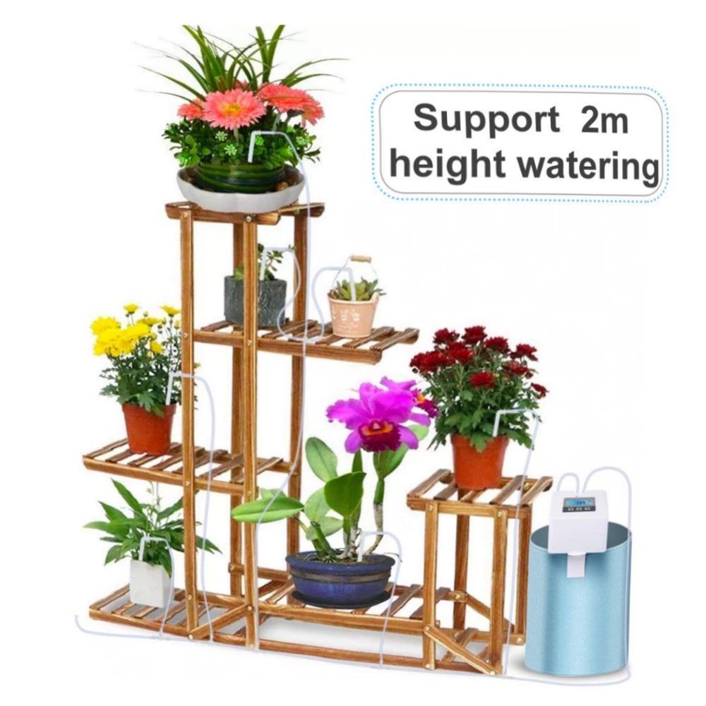 Landrip Automatisches Bewässerungssystem für Balkon & Topfpflanzen – DIY Set mit digitalem Timer, 10 m Schlauch & energieeffizienter Pumpe