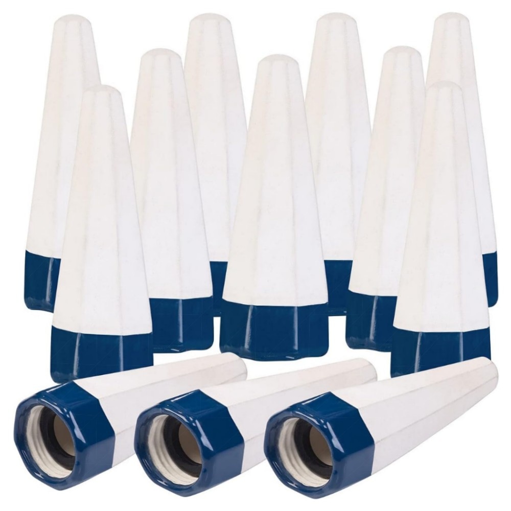 Ton-Bewässerungskegel 12er-Set für PET-Flaschen – poröse Terrakotta-Spitzen mit Dichtungsring, einfache Urlaubsbewässerung für Topf- & Balkonpflanzen