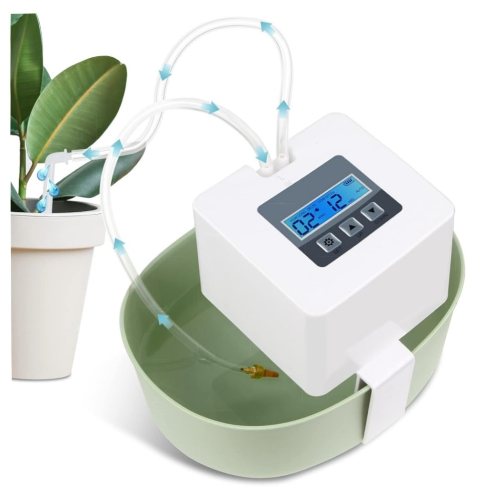 Landrip Automatisches Bewässerungssystem für Balkon & Topfpflanzen – DIY Set mit digitalem Timer, 10 m Schlauch & energieeffizienter Pumpe