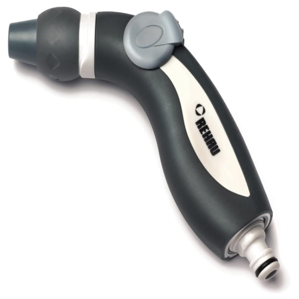 REHAU Gartenspritze Premium – robuste Metall-/Messing-Brause, verstellbarer Strahl & Feststellfunktion für Profi- und Hobbygärten