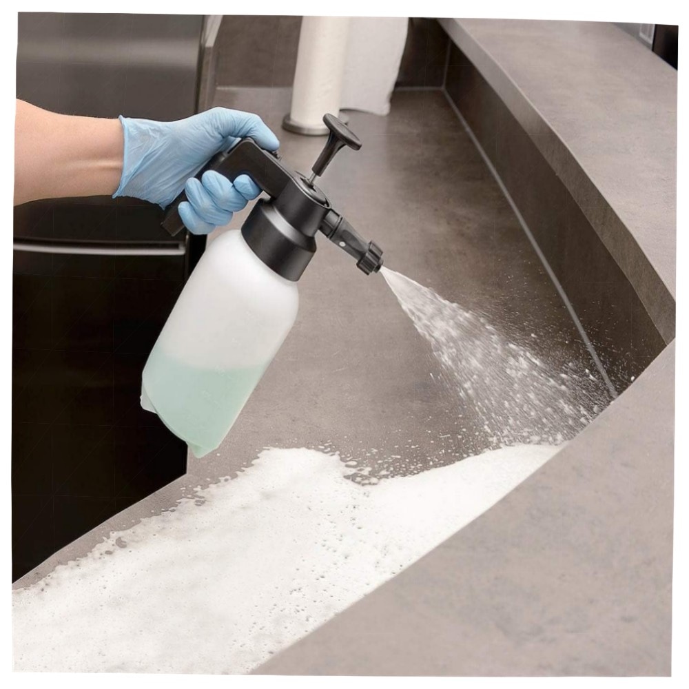 PEARL Schaumsprüher 1 L – Universal-Schaum-Erzeuger mit 3 Einsätzen, leistungsstarke Druckpumpe & Flachstrahldüse