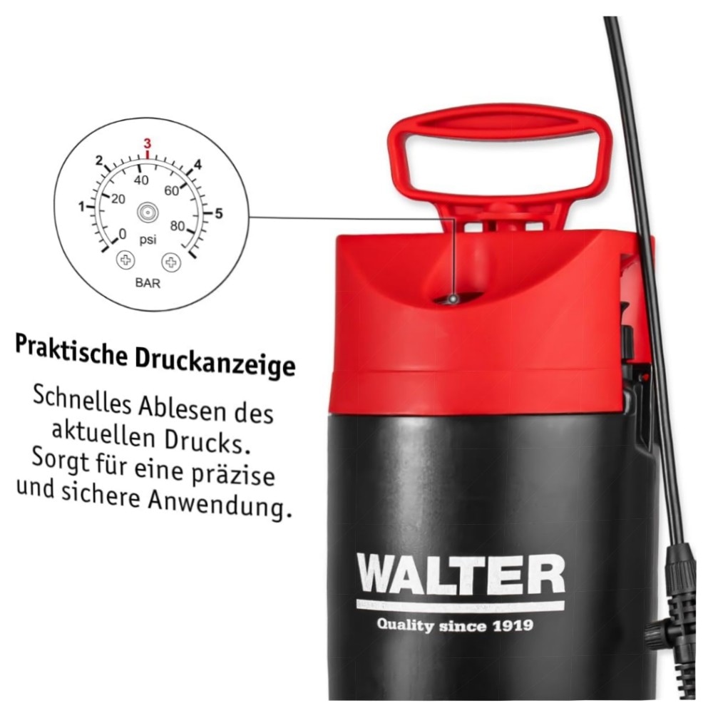 45c49ef40703.jpg WALTER Drucksprüher 5L – hochwertiger Gartensprüher mit verstellbarer Düse, Überdruckventil & Druckanzeige für Pflanzenschutz & Reinigung