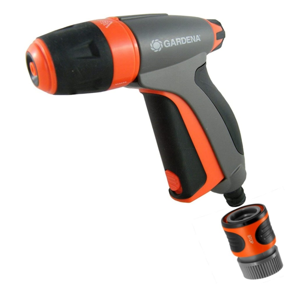 Gardena Sprühpistole Metall, vollständig verstellbar mit Durchflusskontrolle – hochwertig, langlebig & ergonomisch