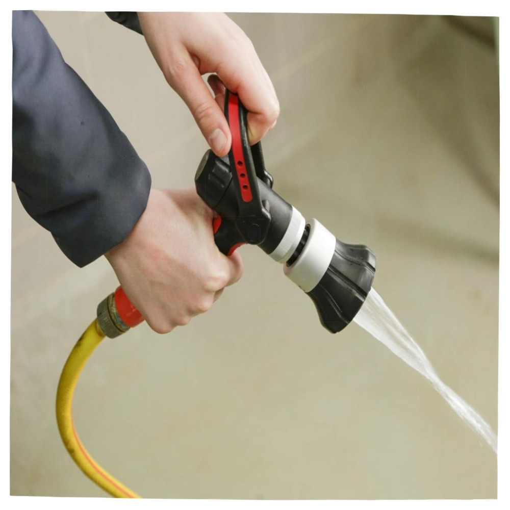 Abspritzbrause Gilmour – robuste Gartenbrause für heißes & kaltes Wasser, Metallguss, Hebelfixierung, inklusive Messingeinsatz