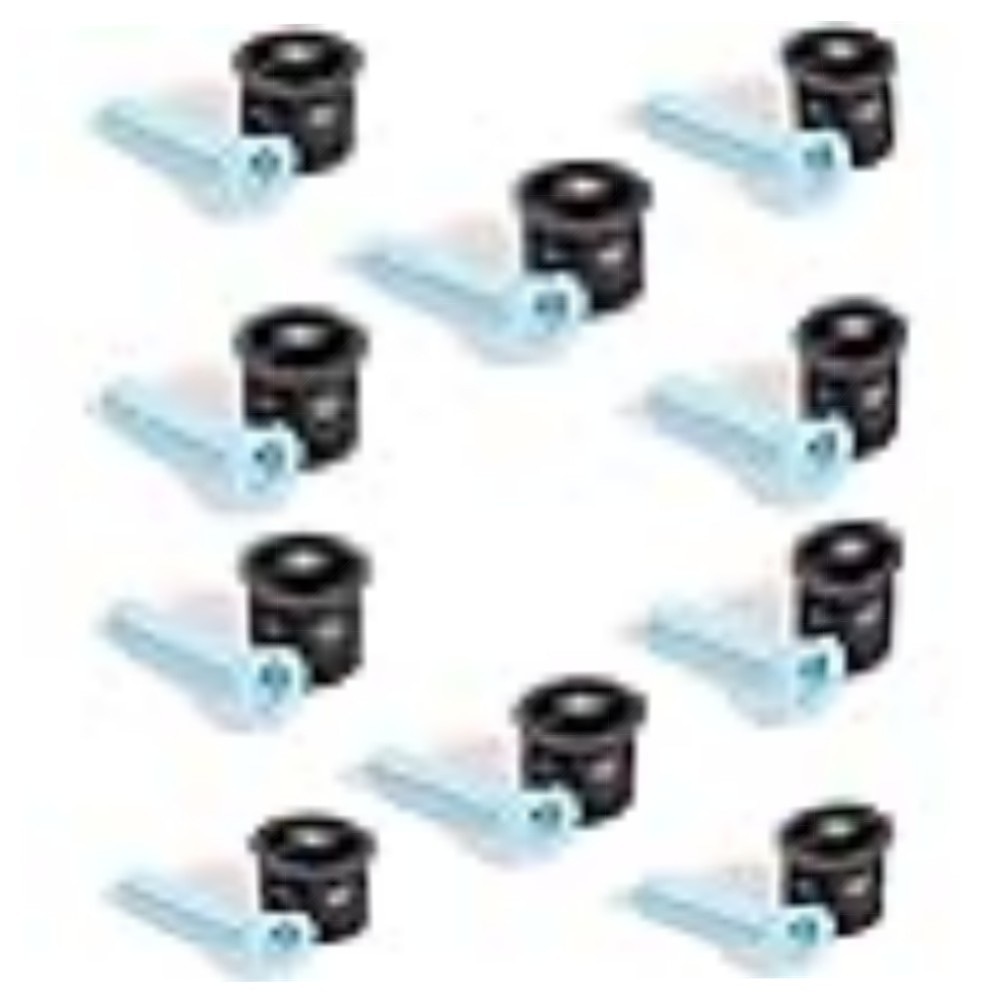 10er Set Rain Bird HE‑Van Düsen, hohe Effizienz & Wassersparen, Reichweite 4–4,6 m, schwarz, inkl. Partikelfilter