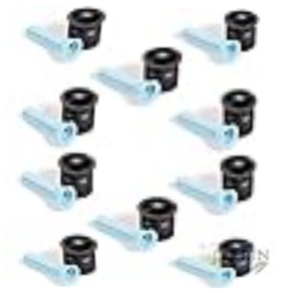 10er Set Rain Bird HE‑Van Düsen, hohe Effizienz & Wassersparen, Reichweite 4–4,6 m, schwarz, inkl. Partikelfilter