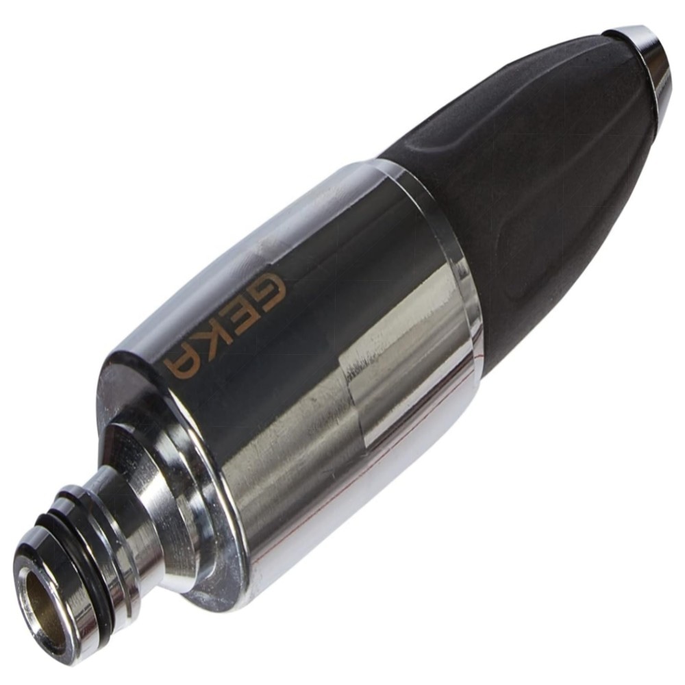 GEKA plus Spritzdüse aus Messing mit Griffgummierung – stufenlos regulierbarer Wasserdurchfluss, hochwertig & langlebig