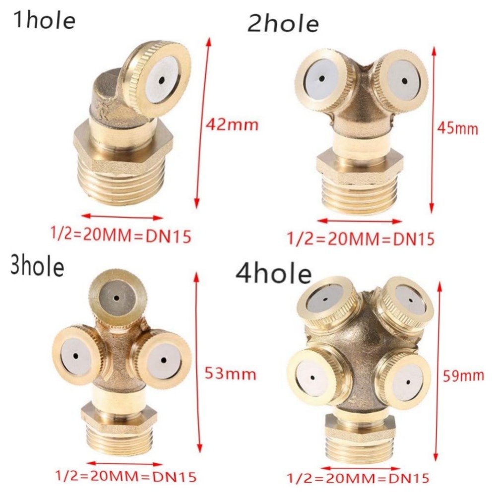 Messing Sprühnebeldüse 4-Loch 1/2\