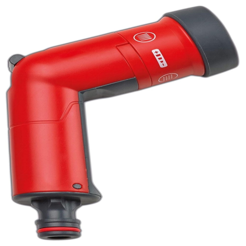 FITT YOYO Mehrzweck-Spritzpistole mit stufenloser Durchflussregelung – robuste Gartenbrause, Standard-Schnappverschluss, rot