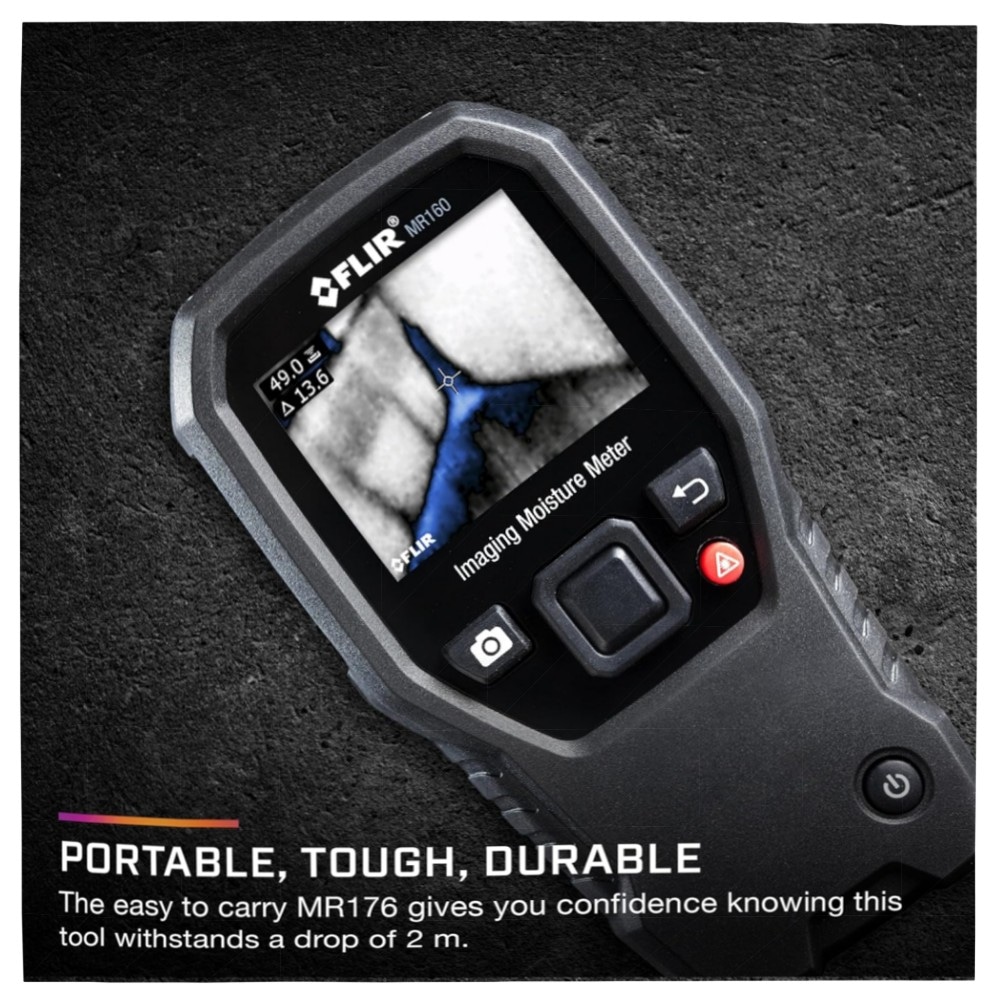 FLIR MR176 Wärmebild-Feuchtigkeitsmessgerät mit IGM, austauschbarem Temp./RH‑Sensor, robustes 80×60 Thermo‑Modul