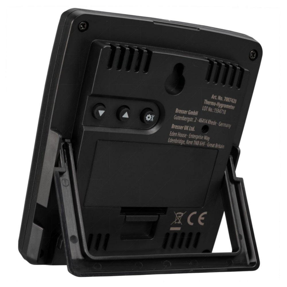 Bresser Thermo-Hygrometer mit Schimmelwarnung & Farbindikator – Raumklima‑Manager, Temperatur‑ und Feuchtigkeitsmesser mit Alarm