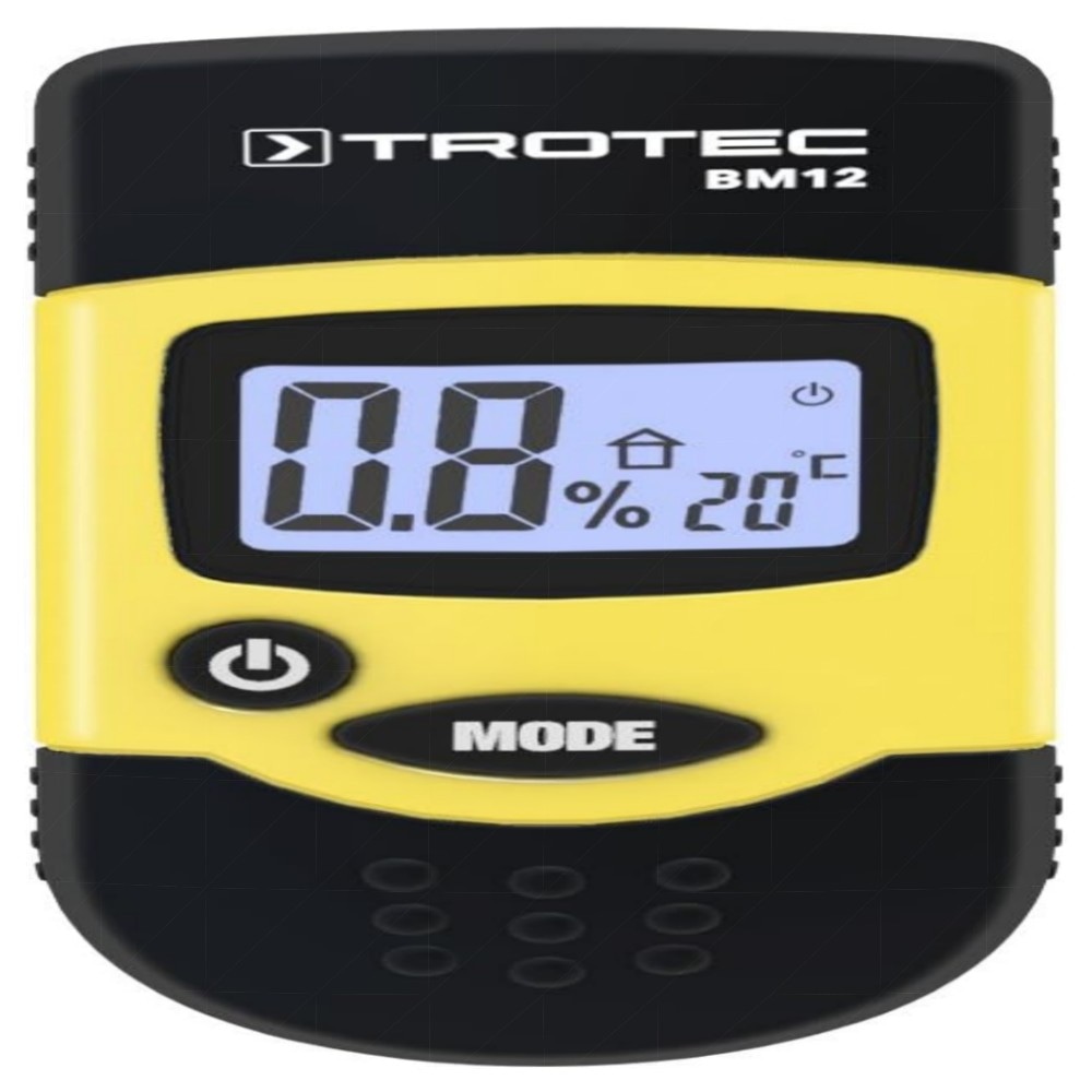 TROTEC Feuchtigkeitsmessgerät BM12 – zuverlässige Holz‑ & Baufeuchteprüfung 6–44% mit Abschaltautomatik & Temperaturanzeige