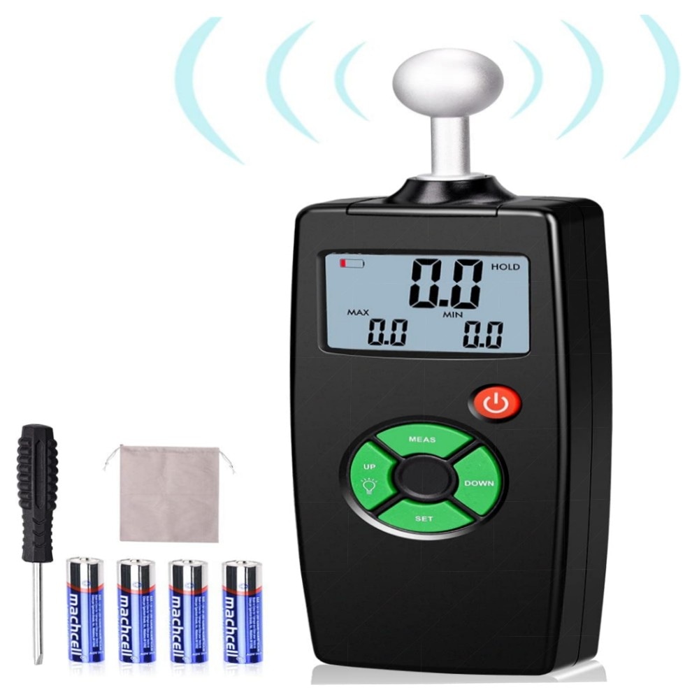 Feuchtigkeitsmessgerät Wand & Holz digital mit LCD, zerstörungsfreie Messung 20–40 mm, Alarmfunktion, inkl. Tasche und Batterien