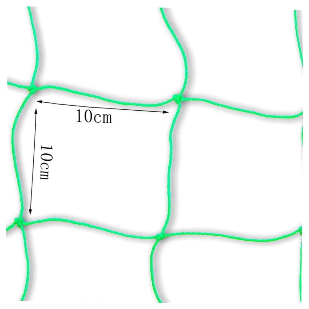 Ranknetz 10 x 2 m – 36 Stränge Polyethylen Pflanzennetz 10x10 cm | robuste Rankhilfe für Gurken, Tomaten & Kletterpflanzen