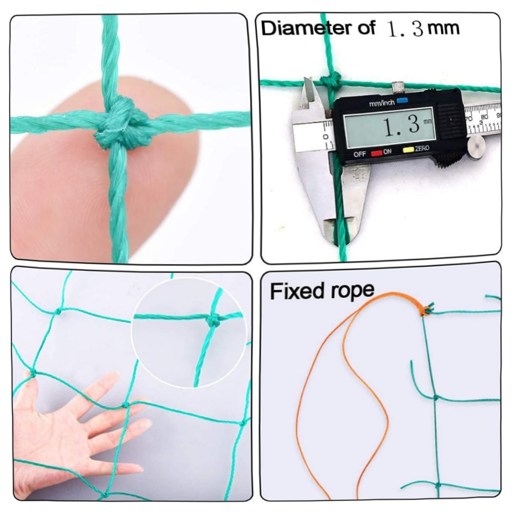 Ranknetz 10 x 2 m – 36 Stränge Polyethylen Pflanzennetz 10x10 cm | robuste Rankhilfe für Gurken, Tomaten & Kletterpflanzen