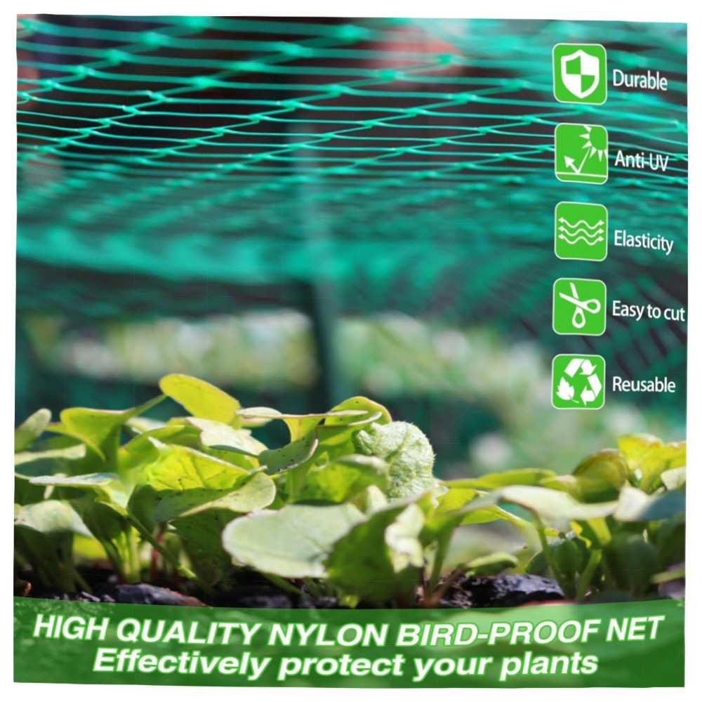 Vogelschutznetz 6×10 m – engmaschiges Gartennetz aus HD‑PE, Schutz für Obstbäume, Beeren & Hochbeete, leicht & witterungsbeständig