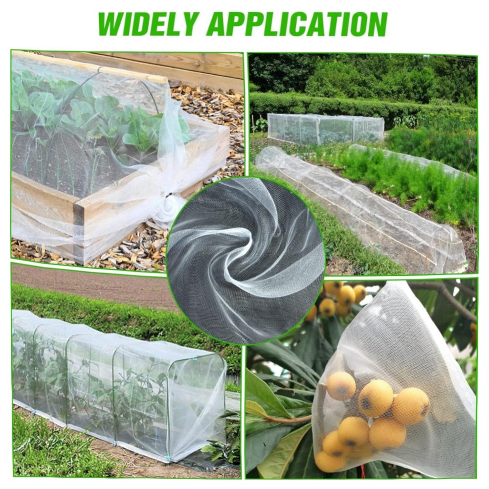 Hywean Hsafe Gemüseschutznetz 2,5 x 10 m – feinmaschiges Insektennetz (0,8 mm), UV-beständig, wiederverwendbar für Gemüse, Obst & Gewächshaus