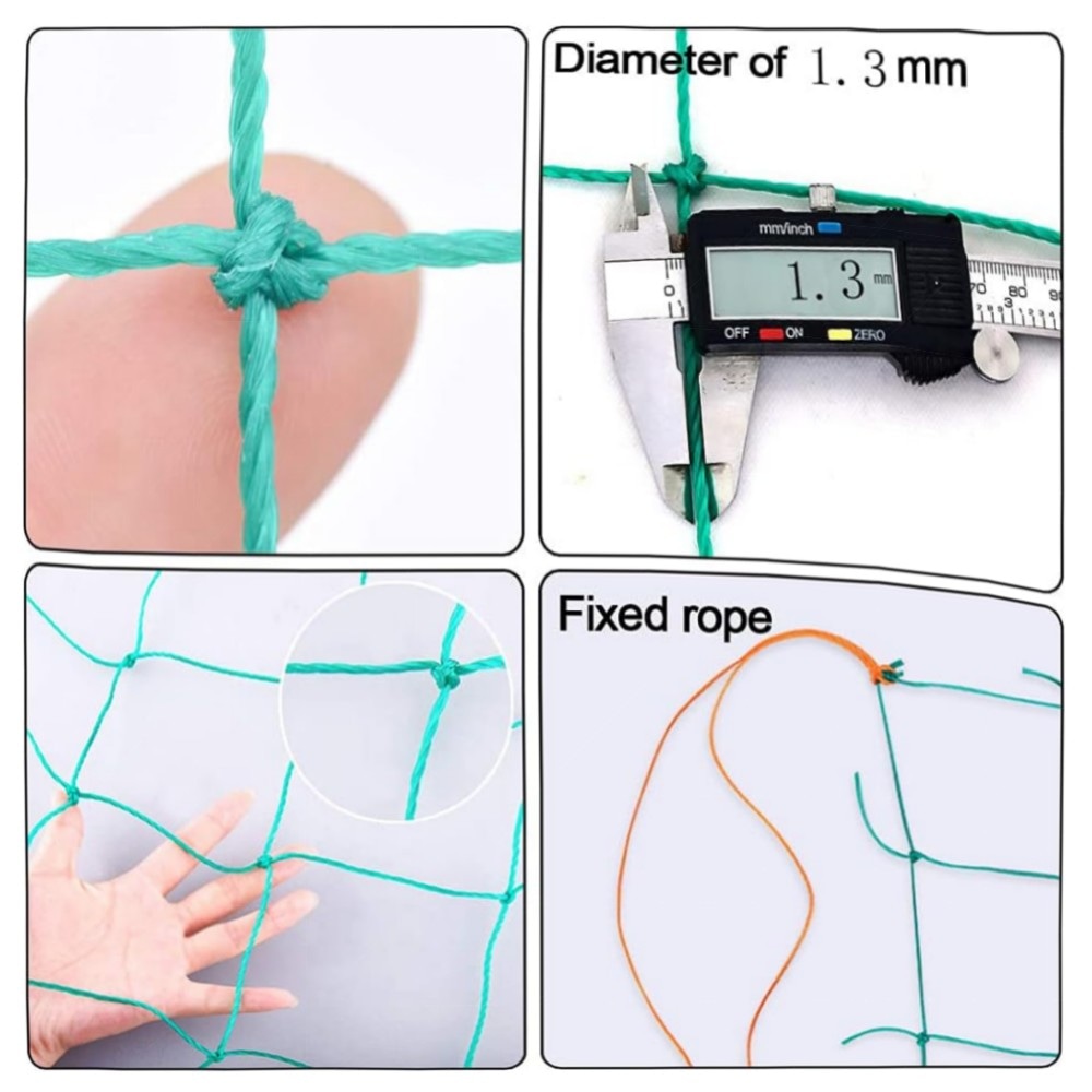 Ranknetz 10 x 2 m – 36 Stränge Polyethylen Pflanzennetz 10x10 cm | robuste Rankhilfe für Gurken, Tomaten & Kletterpflanzen