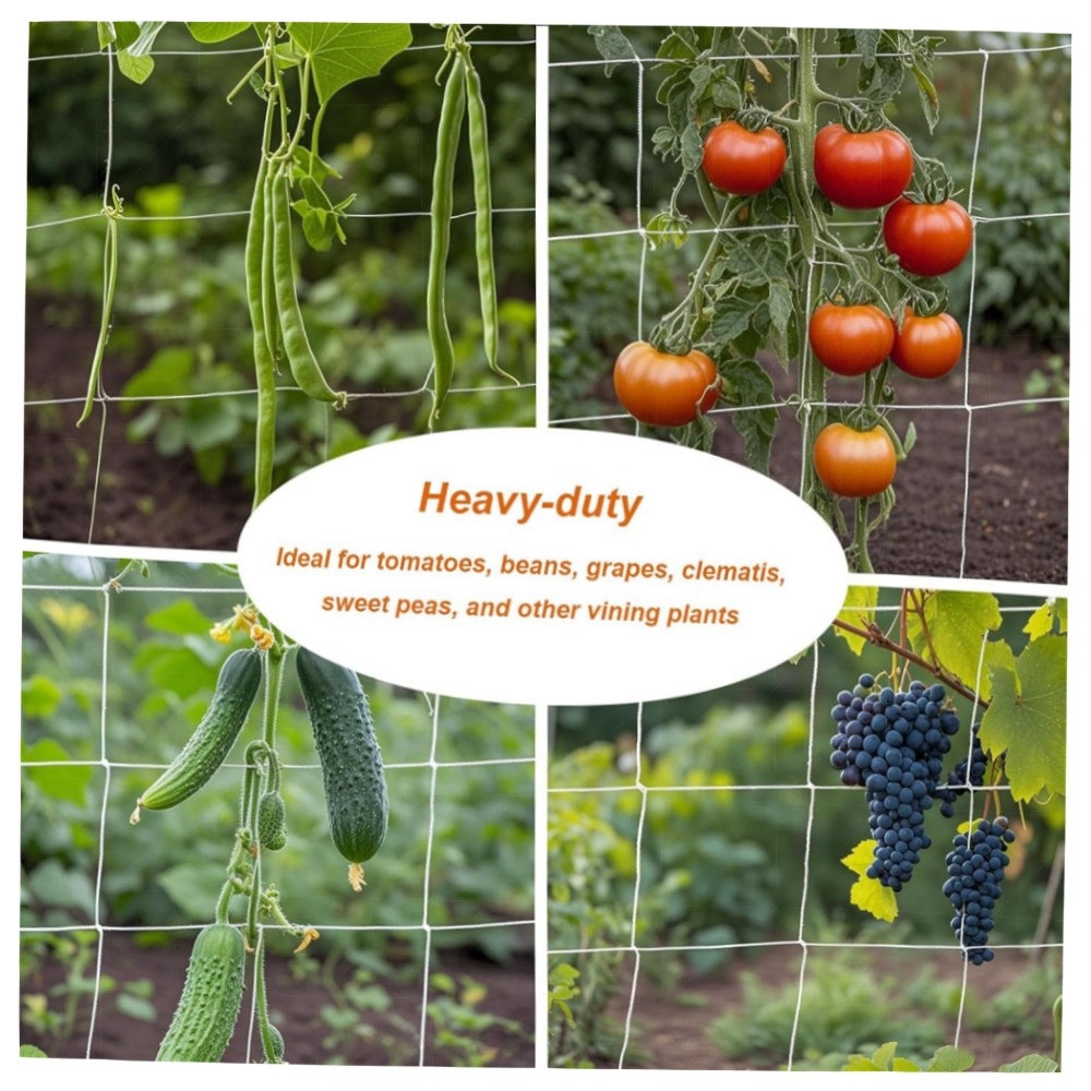 Nylon-Rankgitter 1,52 x 106,7 m – verstärktes, UV-beständiges Pflanzennetz für vertikales Wachstum, leicht zuschneidbar & wiederverwendbar