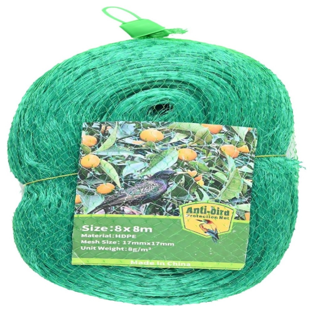 Vogelschutznetz 6×10 m – engmaschiges Gartennetz aus HD‑PE, Schutz für Obstbäume, Beeren & Hochbeete, leicht & witterungsbeständig