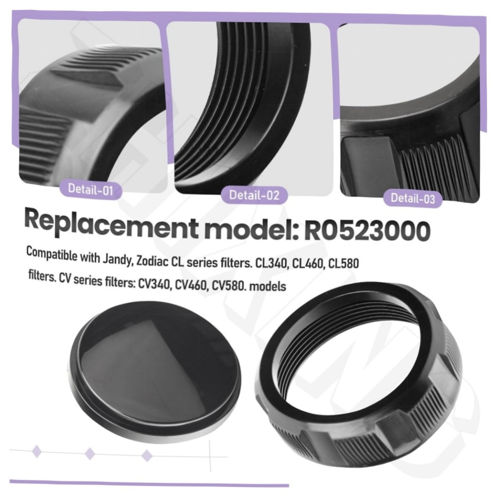 R0523000 Ablaufkappe für Jandy / Zodiac Poolfilter – kompatibel mit DEV, CV, DEL, CS, CL Serien, hochwertig & inkl. O‑Ring