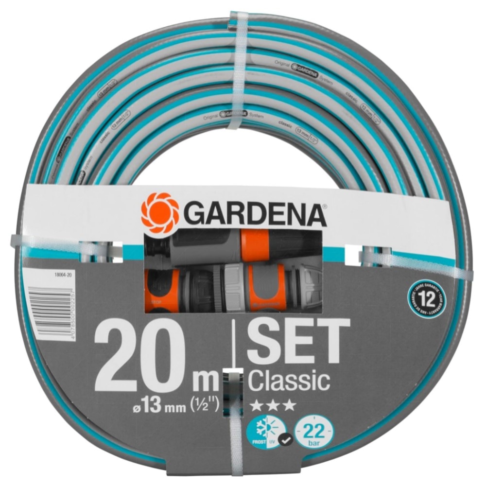 Gardena Gartenpumpe 4200 Silent Set – leise Bewässerungspumpe 4200 l/h, 600 W, inkl. 20 m Schlauch & Sauggarnitur, wetterfest & energiesparend