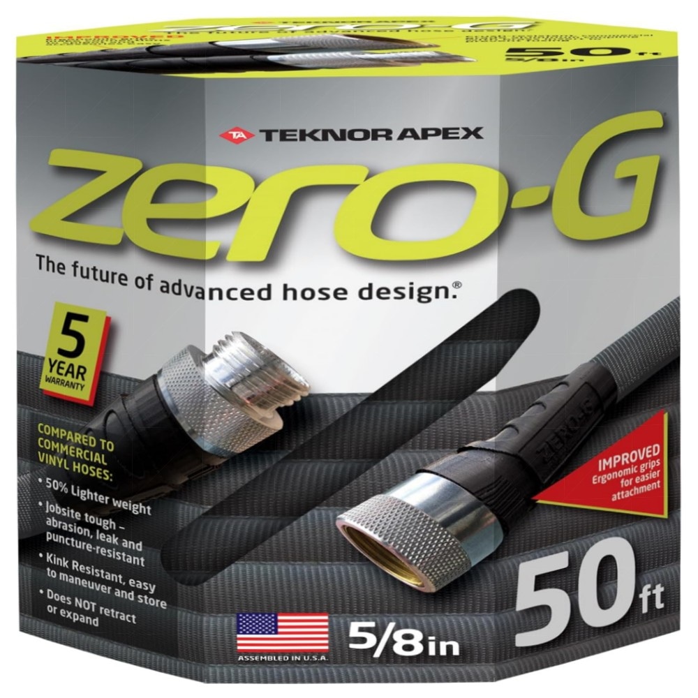 Zero-G 4001-50 Gartenschlauch 7,6 m (2er-Pack) – extrem leicht, knickfrei, bruchsichere Kupplungen, bleifrei & frostflexibel