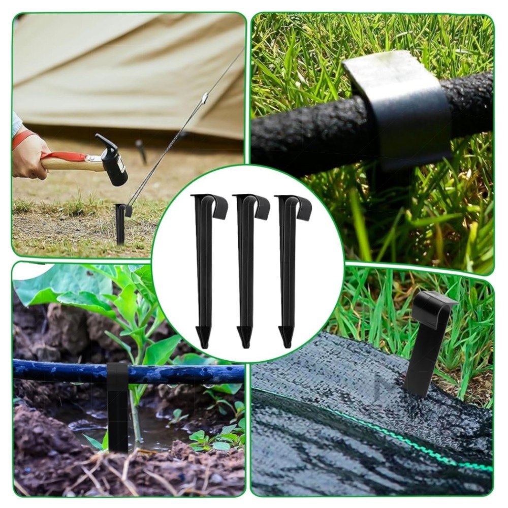 100er Set Erdanker für Tropfschlauch 16mm, robuster PE-Bodenanker 11,2cm – stabile Befestigung für Gartenschlauch & Bewässerung