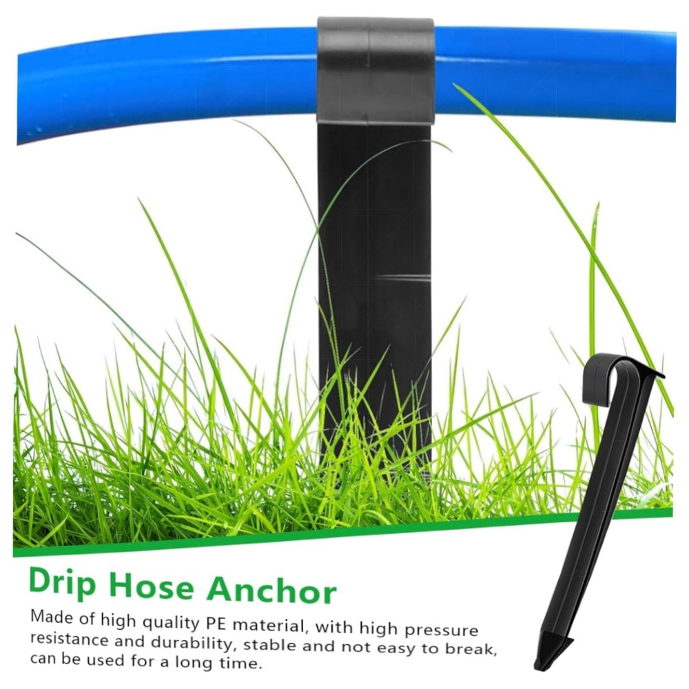 100er Set Erdanker für Tropfschlauch 16mm, robuster PE-Bodenanker 11,2cm – stabile Befestigung für Gartenschlauch & Bewässerung