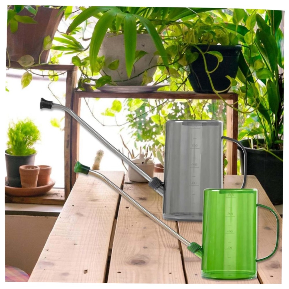 2080b26f0890.jpg Zylindrische Gießkanne 1L (2er Pack) mit Edelstahl-Ausguss – langlebig, tropfsicher, langer Auslauf für Zimmer- & Balkonpflanzen