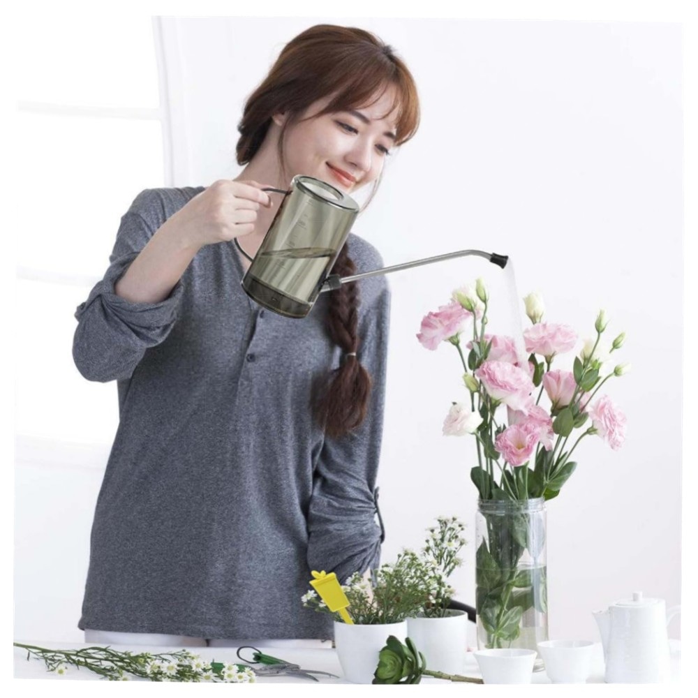 21b164204271.jpg Zylindrische Gießkanne 1L (2er Pack) mit Edelstahl-Ausguss – langlebig, tropfsicher, langer Auslauf für Zimmer- & Balkonpflanzen