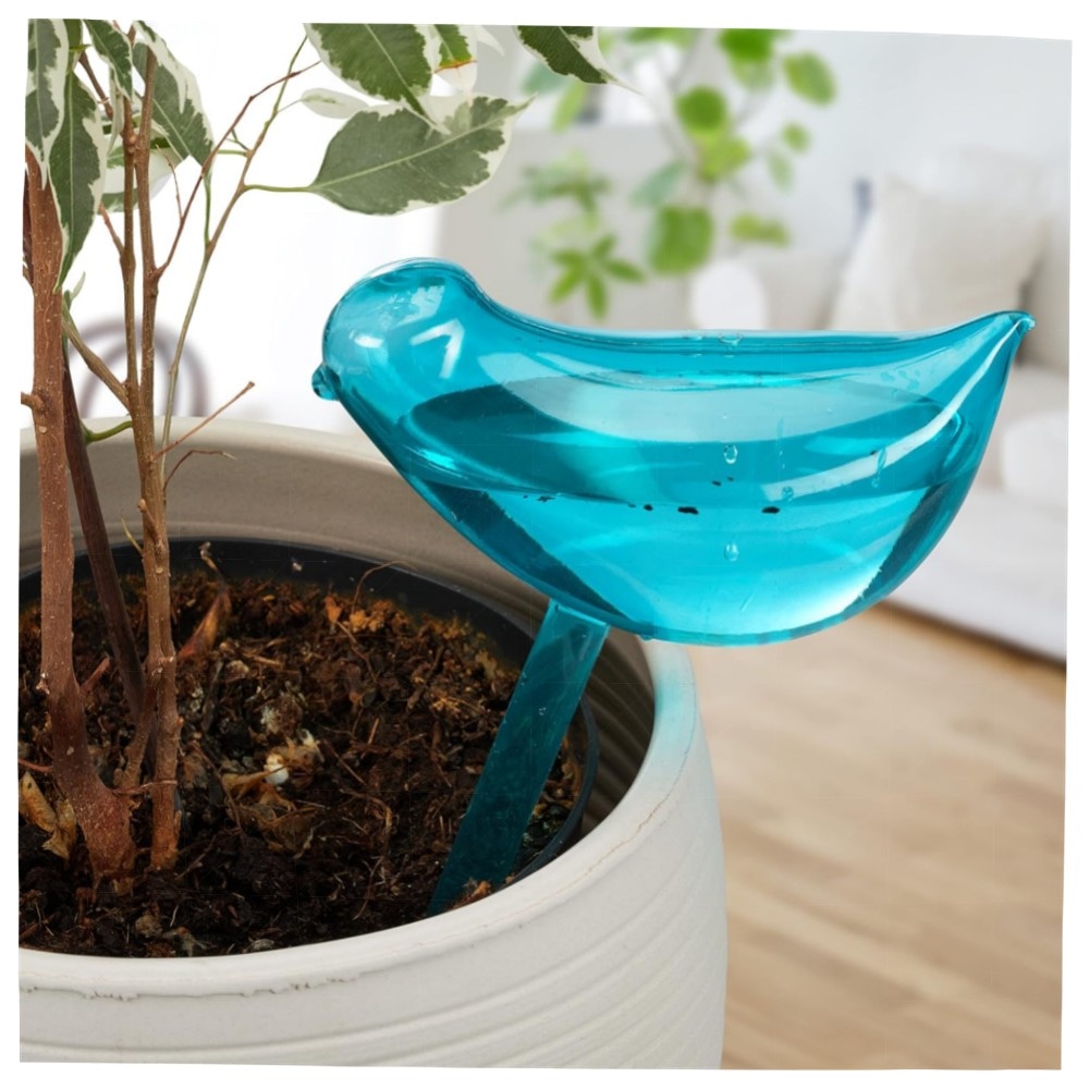 Bewässerungskugeln 4er-Set Vogel-Form, automatische Pflanzenbewässerung 200 ml, transparent – dekorativ & einfaches Urlaubs-Gießen